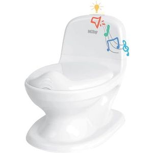 Nuby Dr. Talbot's - My Real Potty - Kinderpotje met doorspoelgeluid - Toilettrainer voor kinderen - Met echt geluid en inclusief batterijen - Toilet Wit - 18+ maanden