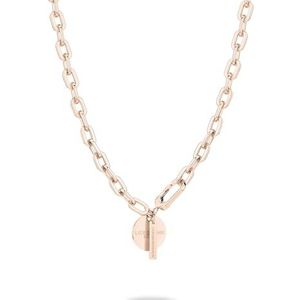 Liebeskind Berlin LJ-1573-N-45 IP Halsketting met halsketting, zwart, 45 cm, Roestvrij staal, Geen edelsteen