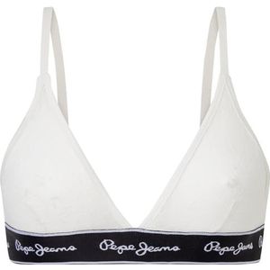 Pepe Jeans Mesh BH voor dames, Wit (Mousse), XS
