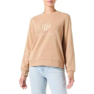 GANT REG Tonal Shield C-Neck Sweat, Caramel Beige, M