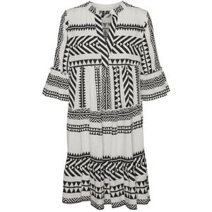 VERO MODA VMDICTHE 3/4 Tunic WVN GA NOOS, Sneeuwwit/Aop: ibiza zwart, XS