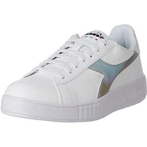 Diadora Step P Shimmer Sportschoenen voor dames, Wit Zilver, 39 EU