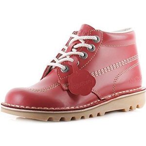 Kickers Klassieke Kick Hi enkellaarsjes voor dames, Rood, 41 EU