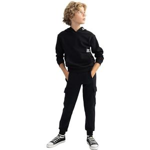 DeFacto Boy's Gebreide onderbroek, zwart, 9-10 Jaar