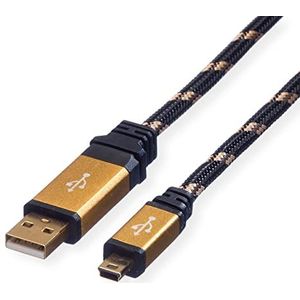 ROLINE GOUD USB 2.0 kabel, type A - 5-pin mini, 3 m