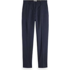 Scotch & Soda Dames Core Lowry Pants, Night Blue Pinstripe 7439, 24W x 30L