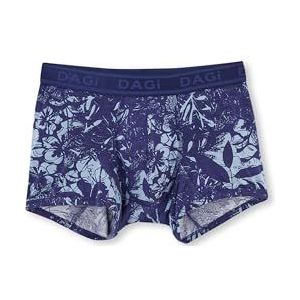 Dagi Indigo Fashion Gebreide Regular Waist Micro Modal Short Leg Boxer, Indigo, 3XL, blauw, 3XL