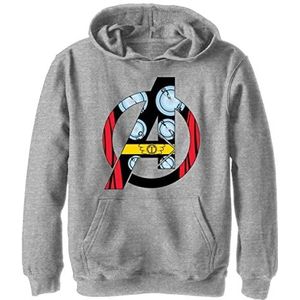 Marvel Avenger Thor kostuum hoodie voor kinderen, uniseks, Sportief Heather, L