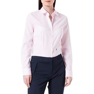 Seidensticker Damesblouse zonder strijkijzer, op maat gemaakte hemdblouse voor een vrouwelijk silhouet en optimaal comfort — lange mouwen — 100% katoen, roze (rose 45)., 38