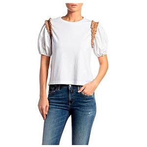Replay Dames W3681 T-Shirt, 001 Wit, XXS