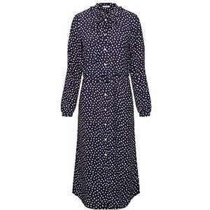 Seidensticker Dames regular fit blousejurk lange mouwen jurk, blauw, 34