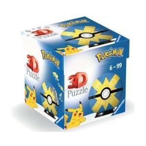 Ravensburger 3D Puzzle 11580 - Puzzle-Ball Pokémon Pokéballs - Flottball - [EN] Quick Ball - für große und kleine Pokémon Fans ab 6 Jahren: Erlebe Puzzeln in der 3. Dimension