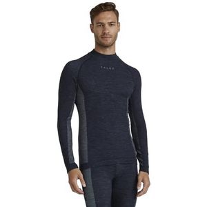 FALKE Heren Top van Onderlaag Wool-Tech Trend High Neck M L/S SH Wol Functioneel Material Sneldrogend 1 Stuk, Blauw (Space Blue 6116), L