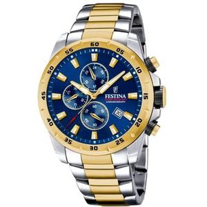 Festina Analoog kwartshorloge voor heren, met roestvrij stalen armband F20562/2, Goud