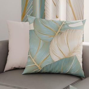 PETTI Artigiani Italiani - Paar kussenslopen 40 x 40 cm, van microvezel, decoratief kussen voor slaapkamer, bank, woonkamer, set van 2 kussenslopen, tropisch lichtblauw O, 100% Made in Italy