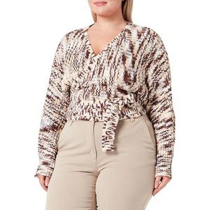 LIBBI Dames wikkeljas gebreid 12425323-LI01, bruin meerkleurig, XS/S, Bruin meerkleurig., XS/S