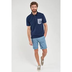 Armor Lux Poloshirt met korte mouwen, marineblauw, diep gemêleerd, XXL voor heren, marineblauw, diep gemêleerd, XXL