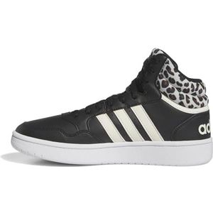 adidas Dames Hoops 3.0 Mid Sneakers Core Zwart Crème Wit Ftwr Wit 38 EU