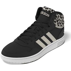 adidas Dames Hoops 3.0 Mid Sneakers Core Zwart Crème Wit Ftwr Wit 36 2/3 EU