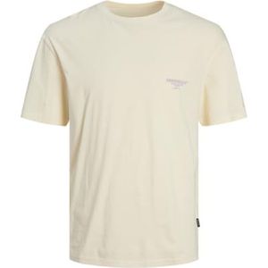 Jack & Jones Jorbora Branding Tee SS Crew Neck BLK, Botercrème., L