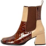 Art - 1170711F6003 - Leren Enkellaarsjes - Veelkleurig - Blokhak 60 mm