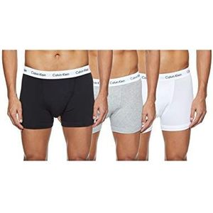 Calvin Klein Boxershorts voor heren, verpakking van 3 stuks,Schwarz (Black/White/Grey Heather 998),S