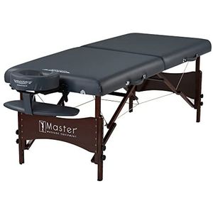 Master Massage 71cm NewPort Mobiel inklapbaar massagebed massagebed massagebank cosmetische ligbed van hout koningsblauw
