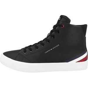 Tommy Hilfiger Heren Th Hi Vulc Core LTH Vulcanized Sneaker, Zwart, 40 EU
