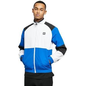 STARTER BLACK LABEL Heren Starter Color Block Retro Jacket, wit/kobaltblue/black, XXL