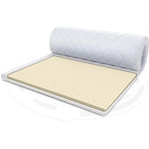 FDM Matrastopper Latex MAX matras Topper 180x200 cm hardheid H3 hoogte ca. 4 cm mensen met allergieën Öko-Tex White