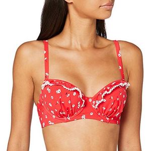 Pour Moi? Sunset Beach licht gewatteerde bikini met beugel voor dames, Rood/Wit, 65E