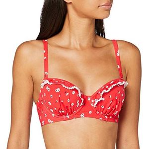 Pour Moi ?? Sunset Beach licht gewatteerde bikini met beugel voor dames, Rood/Wit, 65E