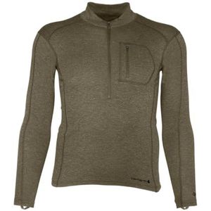 Carhartt Men's MBL120 Base Force® Heavyweight Base Layer Poly-Wool Quar - X-Large - Burnt Olive Heather