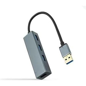 Nanocable USB 3.0 Hub, 4x USB 3.0, 10 cm, Grijs