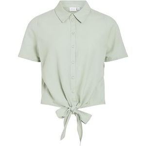 Vila Dames Viprisilla S/S Knoop Shirt/1, Silt Green., 34