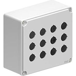 Metalen doos met 12 actuatoren, 4 zuilen en 3 rijen, 17,2 x 9 x 19,5 cm, wit (referentie: LPZM12CA8)