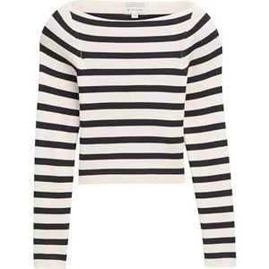 Gebreide Trui - Gestreept - Viscose - Lange Mouw - Normale Pasvorm