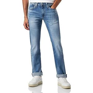 Pepe Jeans Heren Cash Jeans Regular Fit Regular Rise Denim, Blauw (Denim-Gx5), 40W / 32L