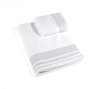 Caleffi 64413 - paar 1 + 1 Gim badstof 100% katoen met rand gekleurd 500 g/m²