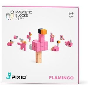 Bizak, Pixio 24 stuks, maak zoveel combinaties als fantasie, CREA nieuwe en grappige personages met deze set met eindeloze mogelijkheden, alles te combineren. Flamingo (64245010)