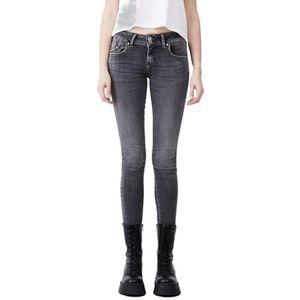 LTB Jeans Dames Molly M - Slim Fit met gemiddelde taille en ritssluiting in grijs van katoenmix - Maat W33L34, Elisa Wash 55178, 33W x 34L