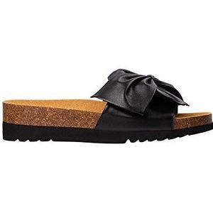 Scholl Dames Bowy Sandal Slide, Zwart, 39 EU