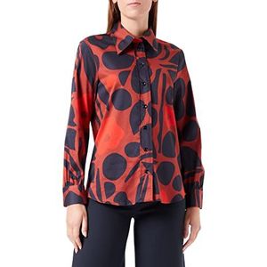 Seidensticker Damesblouse - modieuze blouse - regular fit - getailleerd - hemd blouse kraag - gemakkelijk te strijken - lange mouwen, bruin, 48