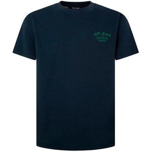 Pepe Jeans Heren Regular Cave T-shirt, Blauw (Dulwich Blue), XL, Blauw (Dulwich Blue), XL