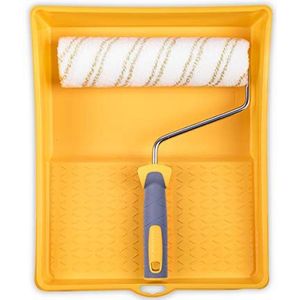 HARDY WORKING TOOLS Maxprofi verfroller 12 25 cm Mi 48 mm met 2K handvat en kuvet, geel, 1 liter, A0180-513000