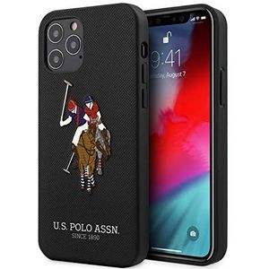US Polo USHCP12LPUGFLBK Polo Embroidery Collection hoes voor iPhone 12 Pro Max 6,7 inch zwart