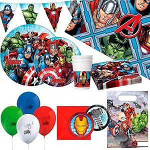 ColorBaby Avengers - Menage Fiesta Deluxe 64 delen (8 servetten)