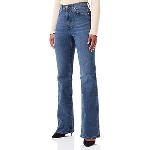 Pinko Felix Flare Denim Comfort Vint Jeans voor dames, Pj4_Wash Vintage Zwart Donker, 25