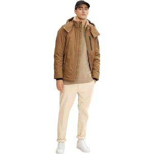 TOM TAILOR Uomini winterjas met teddybont 1032492, 15078 - Otter Brown, XXL