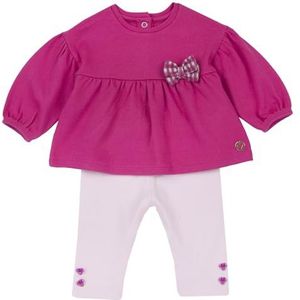 Chicco Set van T-shirt en broek, geen sweatshirt, voor meisjes en meisjes, Fuchsia, 6 Maanden